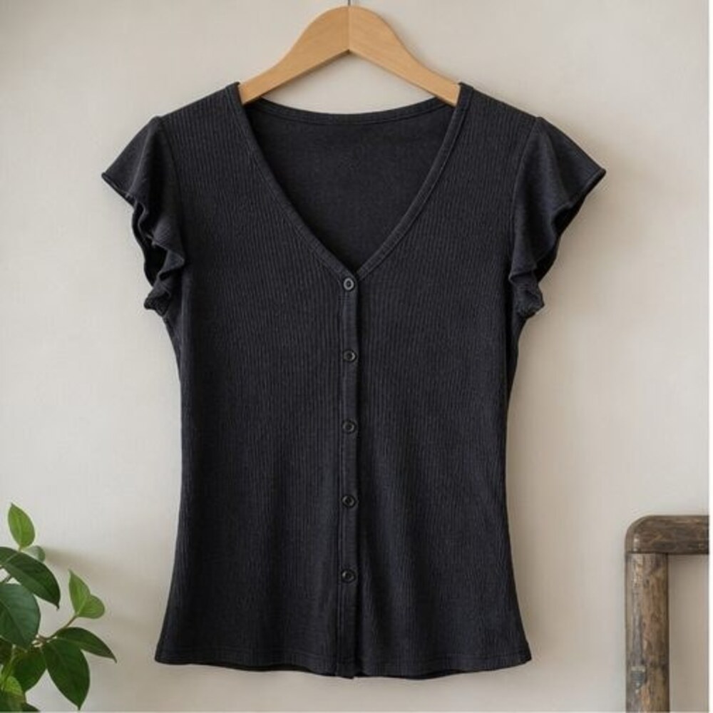 Charcoal Tunic Blouse